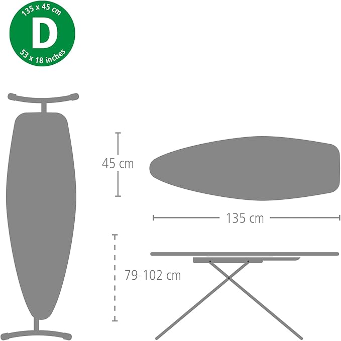 Brabantia Size D Replacement Ironing Board Cover, Heat Resistant Zone, Thick - Image 4