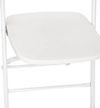 Flash Furniture Hercules Series Big & Tall Stackable Plastic Folding Chairs, Extra Wide Commercial Event Seats, Set of 4, White - Image 10