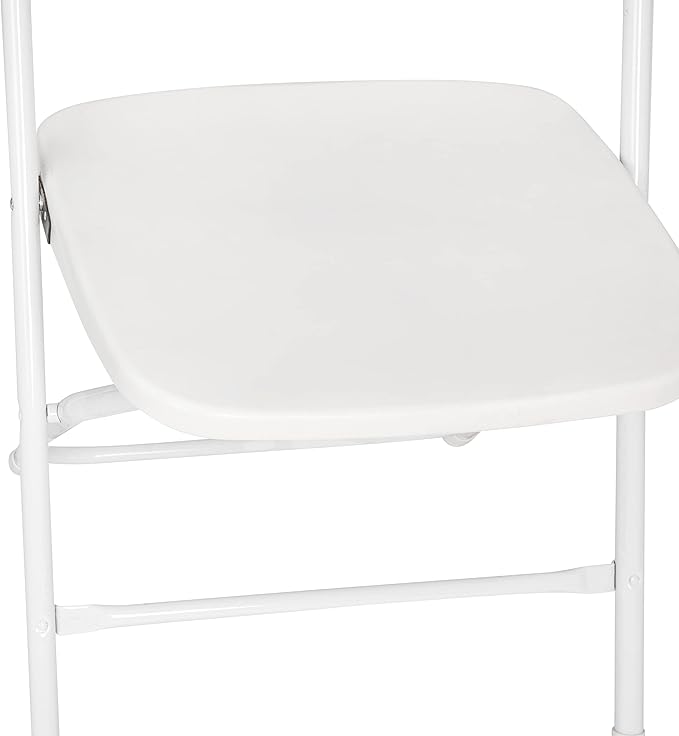 Flash Furniture Hercules Series Big & Tall Stackable Plastic Folding Chairs, Extra Wide Commercial Event Seats, Set of 4, White - Image 10