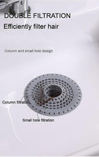 Drain Hair Catcher, Silicone Bathtub Drain Protector 2 Pcs （White Round） - Image 5