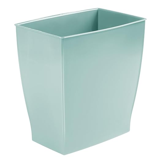 iDesign Small Plastic Bathroom Trash Can, Slim Rectangle Garbage Bin - Image 7