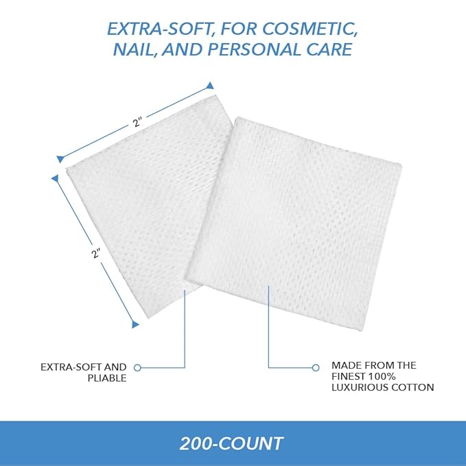 ForPro Professional Collection Premium Cotton Wipes, 100% Cotton, Extra-Soft - Image 3