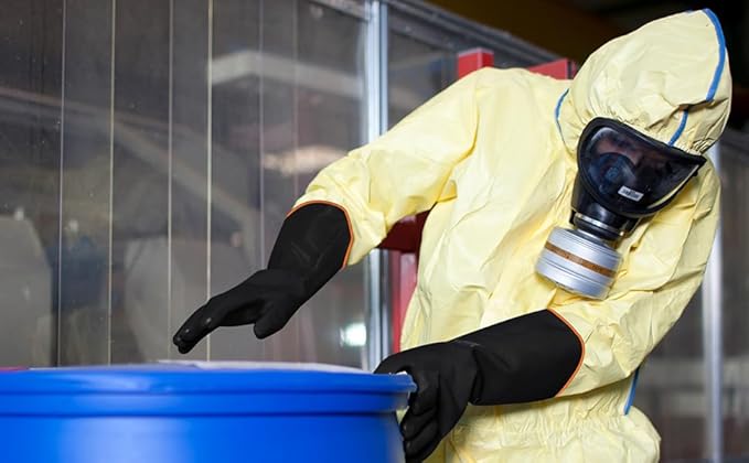 14" XL Size Latex Chemical Resistant Gloves, Reusable Heavy Duty Long Rubber - Image 5