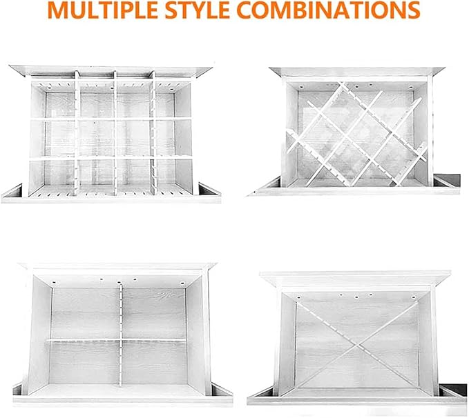 8Pcs Drawer Dividers, 12.6" x 2.76", DIY Organizer Separator, Large Adjustable - Image 7