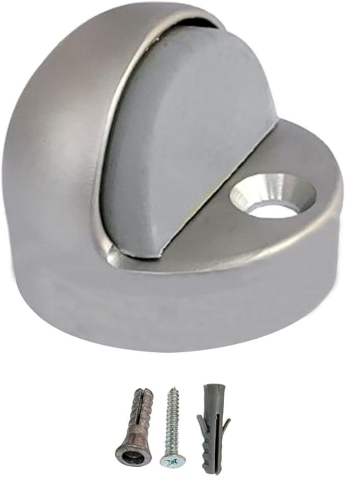 QCAA High Dome Floor Door Stop, 1-11/16" x 1-3/16", Zinc Die Cast, Satin Nickel by QCAAHardware