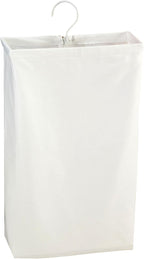 Household Essentials 148 Hanging Cotton Canvas Laundry Hamper Bag | White by HouseholdEssentials