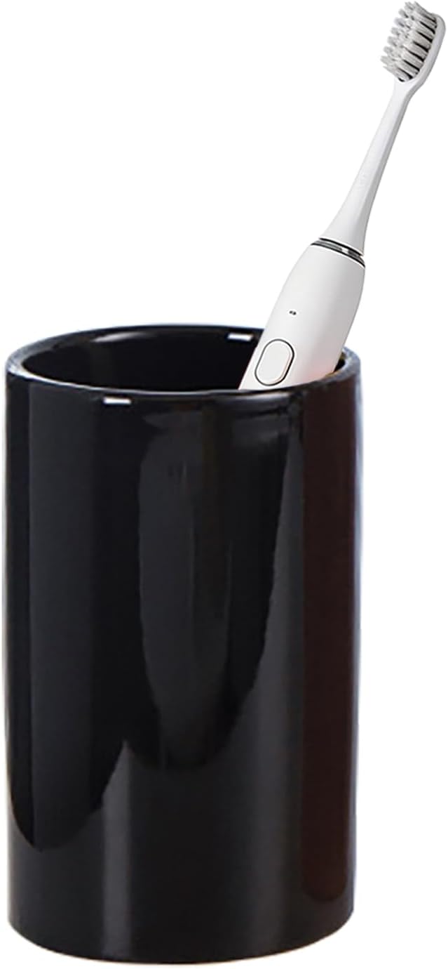 Black Ceramic Toothbrush Holders, Electric Toothbrush Holder by AHUDKKY