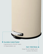 8 Gallon Trash Can, Stainless Steel Round Trash Can - Image 7
