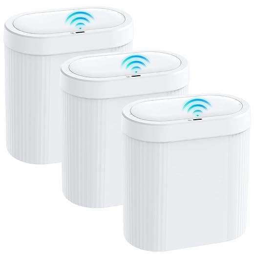3 Pack 5 Gallon Bathroom Trash Can by SecureSpacesCleanerPlaces