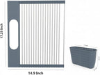 Roll Up Dish Drying Rack Over Sink, 17.5" x 15.2" Foldable SUS304 Stainless - Image 2