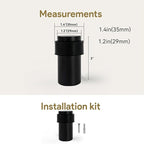 KHTUMEWARE 4 Pack 3 in Floor Door Stopper, Matte Black Door Stop, Wall - Image 2