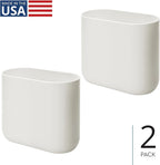 iDesign Small Slim Plastic Bathroom Trash Can, Garbage Can - Image 2