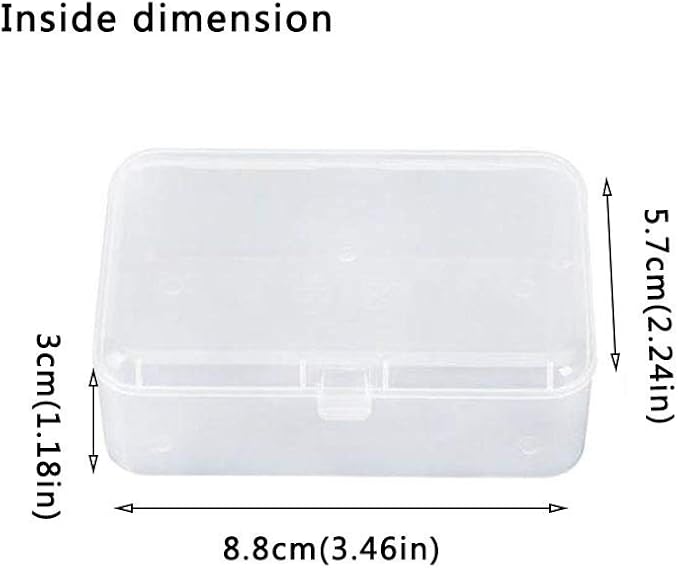 AKOAK Clear Polypropylene Rectangle Mini Storage Containers Box - Image 4