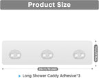 Lsnisni 3 Pack Shower Caddy Adhesive Replacement, Strong Adhesive Hooks - Image 2