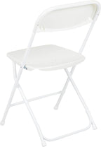 Flash Furniture Hercules Series Plastic Folding Chair - White - 4 Pack 650LB Weight Capacity Comfortable Event Chair-Lightweight Folding Chair - Image 11