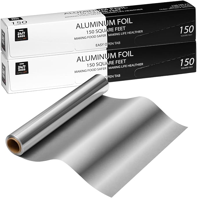 300 Sq Feet, Standard Aluminum Foil, High Heat Resistance, Home & Commercial by 247BAGS