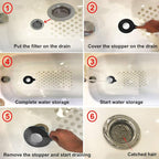 2PCS Bathtub Stopper Hair Catcher Kit, Bathtub Drain Strainer, Tub Stopper Plug - Image 5