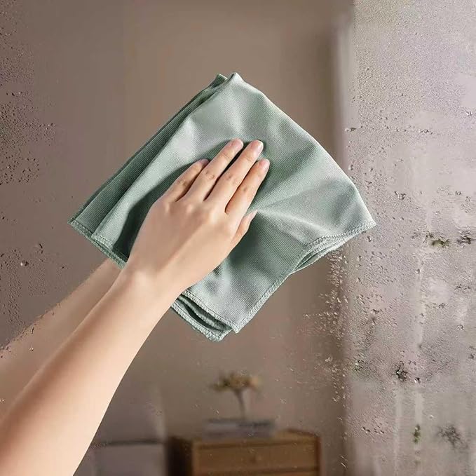 Microfiber Glass Cleaning Cloth 8 Pack, 16 Inch X 12 Inch, Lint Free Quickly - Image 2