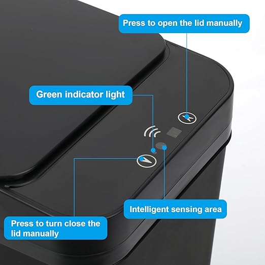 Bathroom Trash can, Smart Touchless Trash Can, Automatic Motion Sensor Trash Bin - Image 3