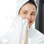 White Hand Towels for Bathroom Wavy Jacquard - Image 6