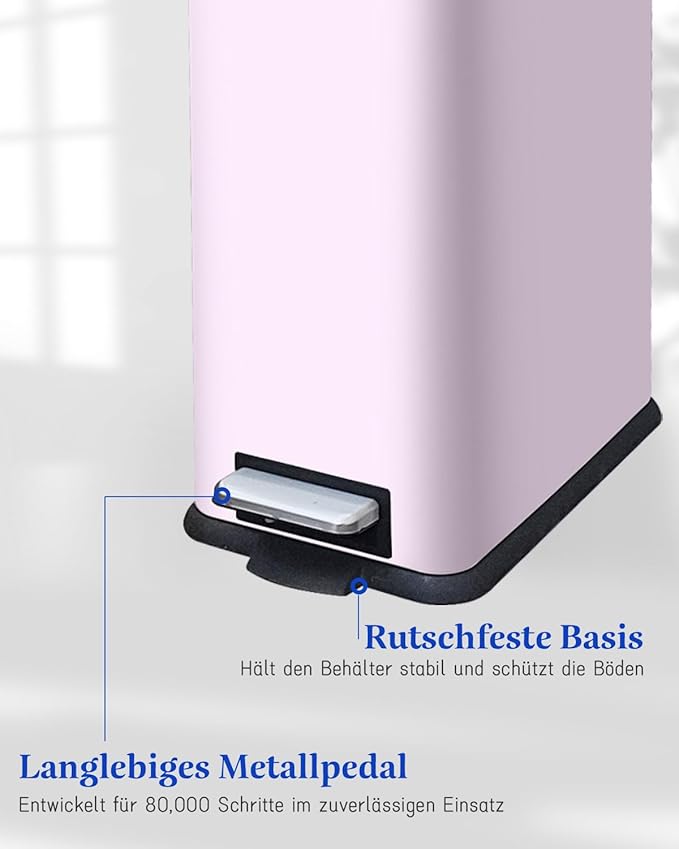 JM.YIPENG Bathroom Rubbish Bin, 5 Litre Cosmetic Bin, Small Waste Bin - Image 7