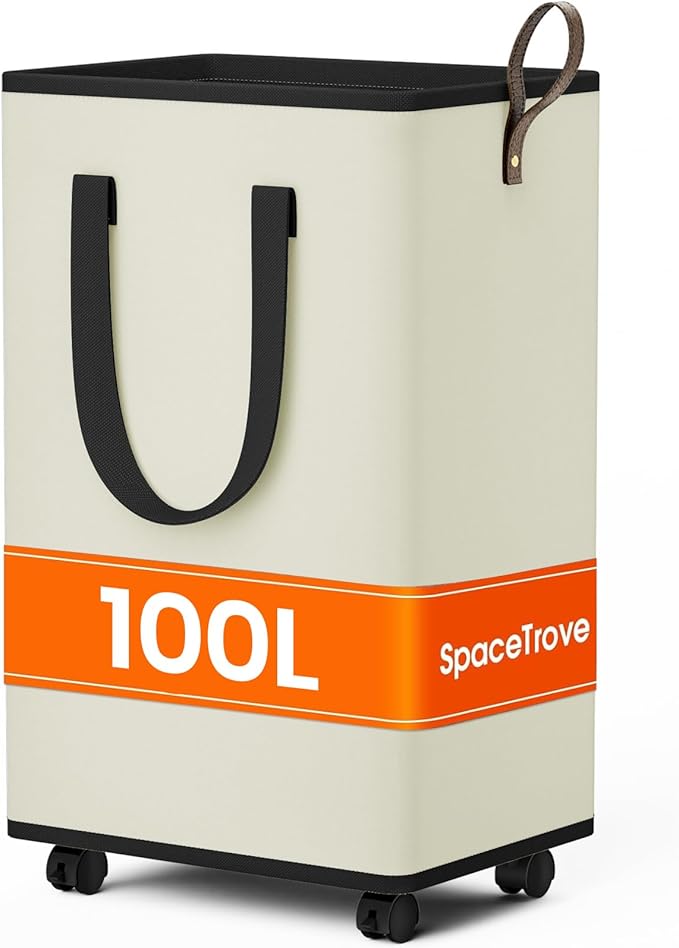 Laundry Basket with Wheels, Collapsible Laundry Baskets, Laundry Hamper with by Unknown