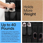 GORILLA GRIP Over the Door Shoe Organizer, 24 Large Breathable Mesh Pockets - Image 3