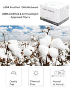 Disposable Face Towels, Biodegradable Facial Towels Clean Face Towels XL - Image 4