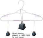 30 Pack Bendable Plastic Hangers Light-Weight Non-Slip Clothes/Suit Hangers - Image 6