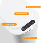 Bathroom Trash Can with Lid 5 Gallon White Motion Senor Touchless Automatic - Image 7