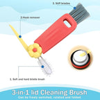 3Pcs 3 in 1 Cup Lid Cleaning Brush - Image 4