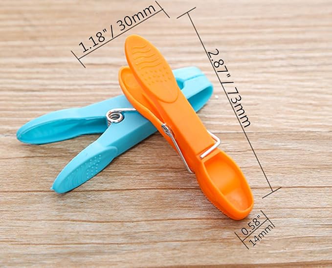 Strong Hanger Clips Wide Open Clothes Pegs Large Clothing Line Clothespin - Image 4