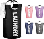 WOOHA 125L Large laundry basket, Collapsible laundry hamper, Tall Clothes by WOOHA