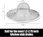 10pcs Mesh Sink Strainer, 2.75" Top/1" Stainless Steel Slop Basket Filter Trap - Image 2