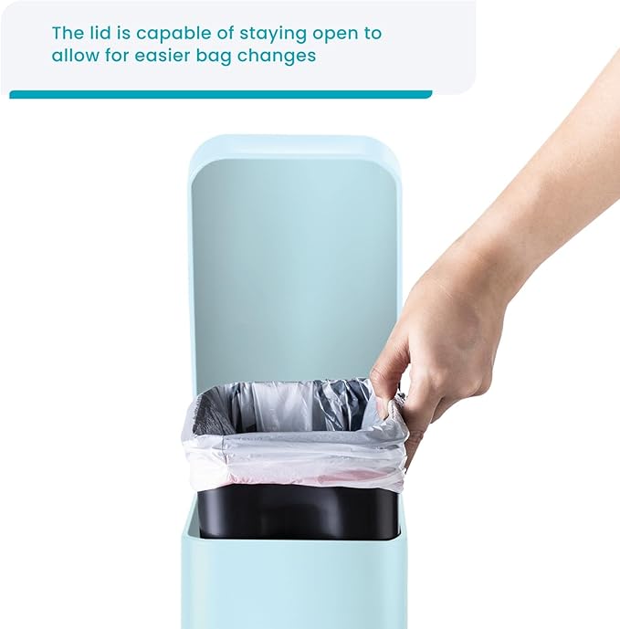 Home Zone Living 1.3 Gallon Small Bathroom Trash Can - Image 3