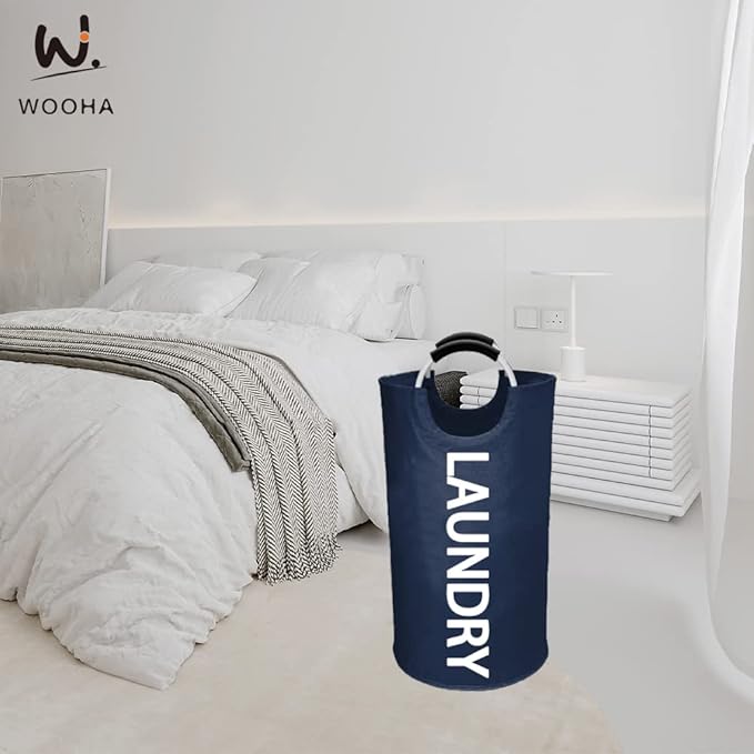 WOOHA 95L Large laundry basket, Collapsible laundry hamper, Tall Clothes - Image 8