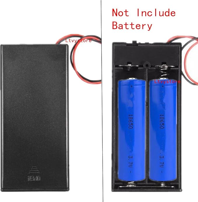 10Pcs Plastic 18650 Battery Storage Case 2 Slots x 3.7V - Image 4