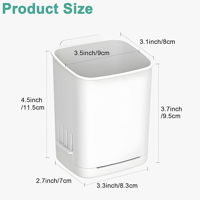 2 Pcs Toothbrush Holder Wall Mounted, No Drilling Toothbrush Holders - Image 3
