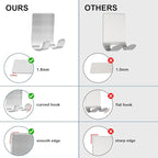 Diesisa Razor Holder for Shower + Adhesive Wall Hooks, Premium 304 Stainless - Image 4
