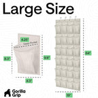 GORILLA GRIP Over the Door Shoe Organizer, 24 Large Breathable Mesh Pockets - Image 7