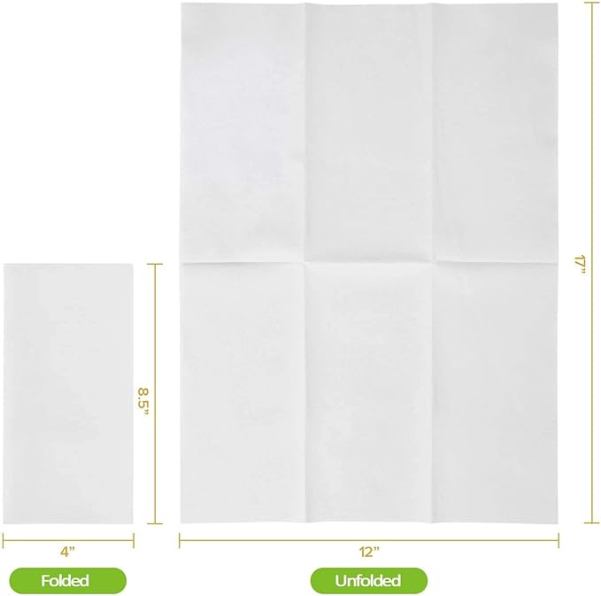 FOCUSLINE 100 Disposable Bathroom Napkins, Linen-Feel Paper Guest Towels - Image 2