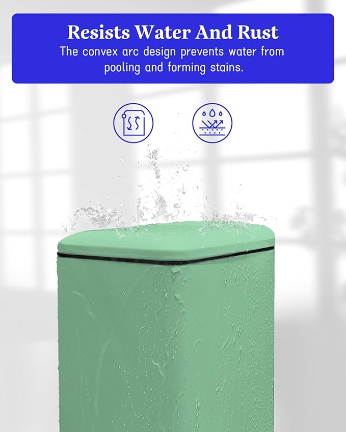 JM.YIPENG Bathroom Rubbish Bin, 5 Litre Cosmetic Bin, Small Waste Bin - Image 7