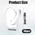 36 Pieces Clear Adhesive Wall Hooks - Image 2