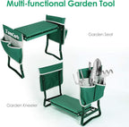 TomCare Upgraded Garden Kneeler Seat Widen Soft Kneeling Pad Garden Stools Garden Bench with 2 Large Tool Pouches Outdoor Foldable Gardening Gifts for Women Men Gardeners, Green - Image 5
