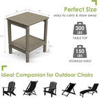 GREENVINES Outdoor Rocking Chair Set | 3-Piece | Desert Brown Wood Grain | 2 Rocking Chairs with 1 Side Table | Porch Rocker | HDPE Plastic | Patio Furniture Sets - Image 4