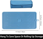 Blue Silicone Dish Drying, Mat Dish Mats - Image 2