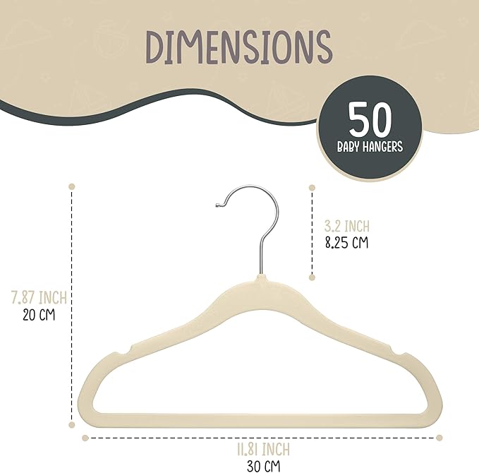 50 Premium Baby Velvet Hangers - Image 2