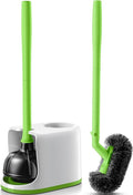 HAMITOR Toilet Plunger Bowl Brush Combo：Heavy Duty Rubber by HAMITOR
