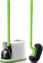 HAMITOR Toilet Plunger Bowl Brush Combo：Heavy Duty Rubber by HAMITOR