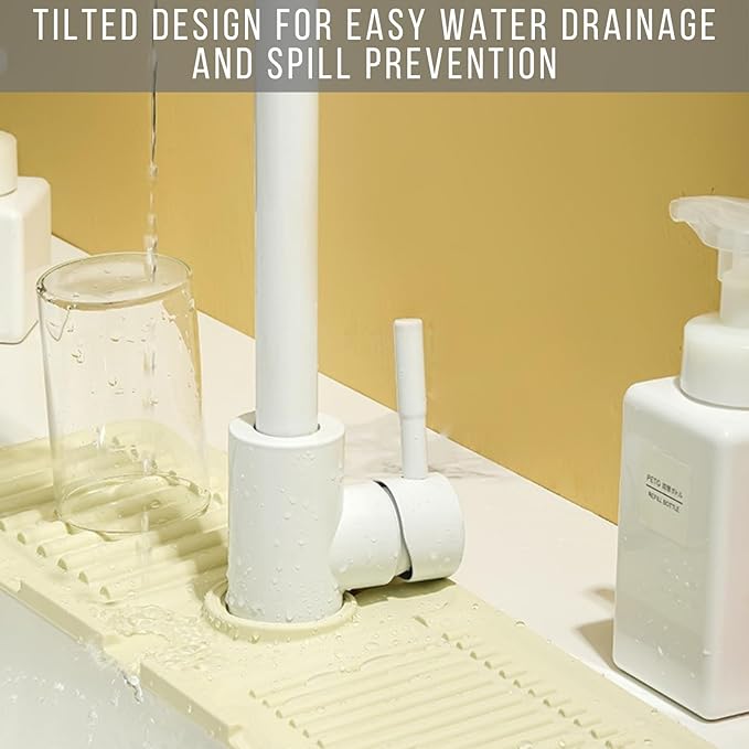Silicone Sink Splash Guard, Non-Slip Faucet Mat - Image 4